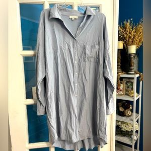 Umgee blue shirt dress